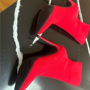 Steven madden red booties